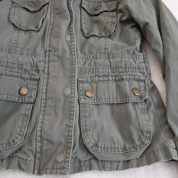 Joe Fresh Girls Army Green Military Jacket Size Small - Picture 2 of 10